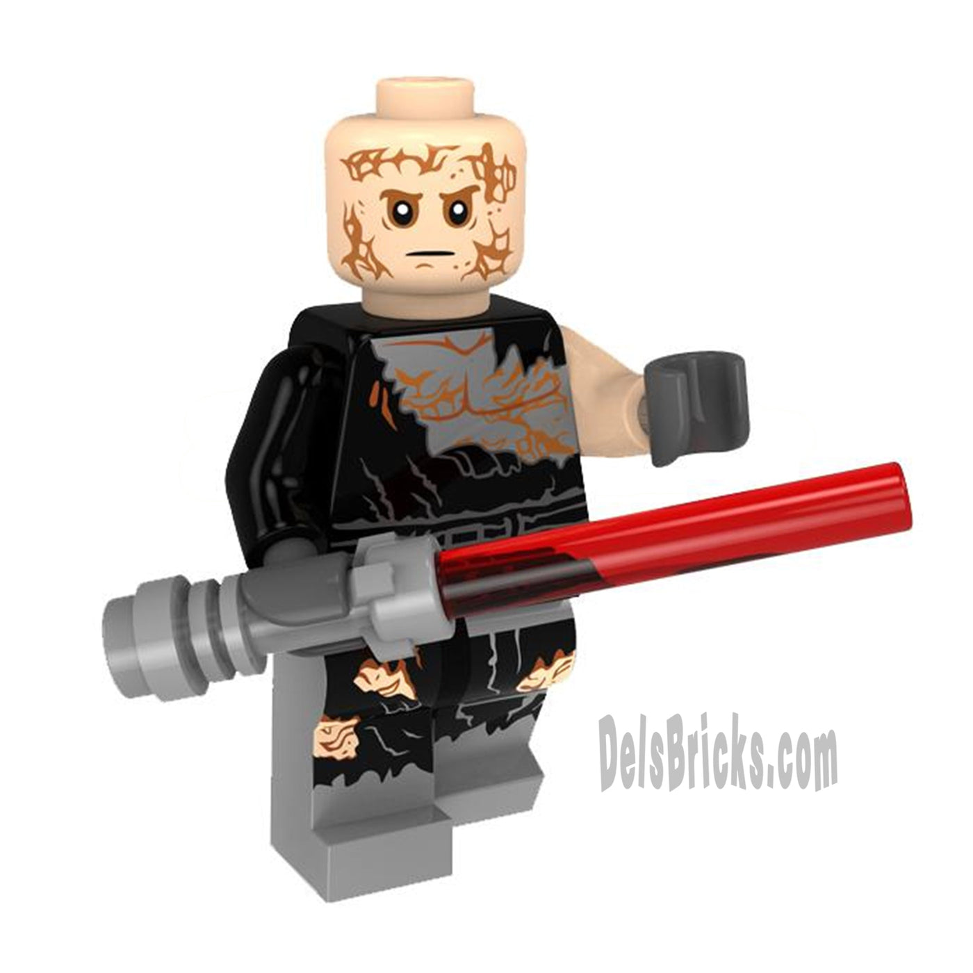 Anakin Skywalker Burned Vader (Star Wars) - Custom Building Blocks Mini Figures Compatible with LEGO