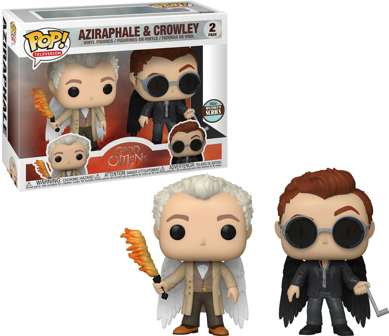 POP! Television: Good Omens, Aziraphale and Crowley (Wings) (2-PK) Exclusive