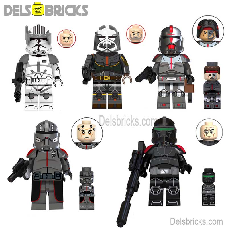 Set of 6 - The Bad Batch (Star Wars) - Custom Building Blocks Mini Figures Compatible with LEGO