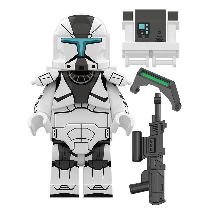 Black Commando Clone Trooper (Star Wars) - Custom Building Blocks Mini Figures Compatible with LEGO