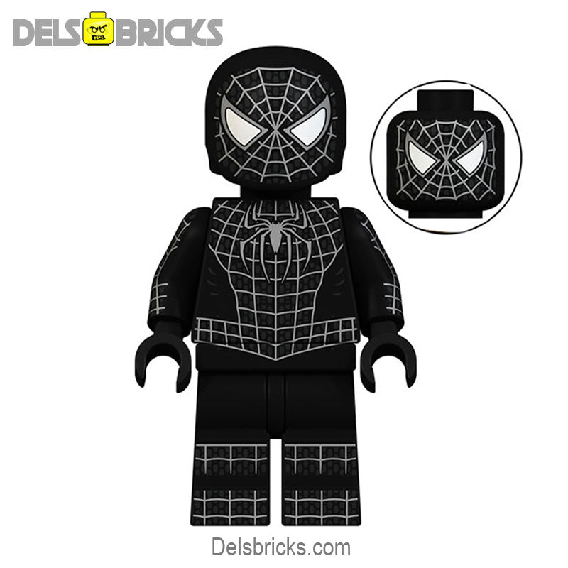 Spider-Man Black Symbiotic Suit (Marvel Spider-Man) - Custom Building Blocks Mini Figures Compatible with LEGO