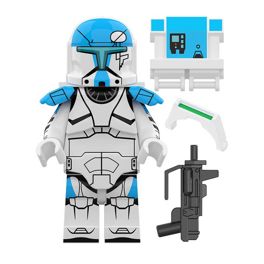 Blue Commando Clone Trooper (Star Wars) - Custom Building Blocks Mini Figures Compatible with LEGO