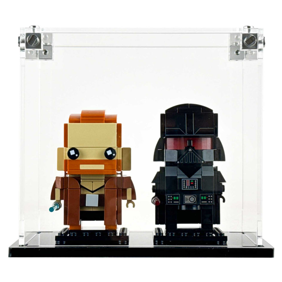 LEGO BrickHeadz - 3mm thick Custom Acrylic Display Case for 2 BrickHeadz (5.5h x 6w x 3.4d)