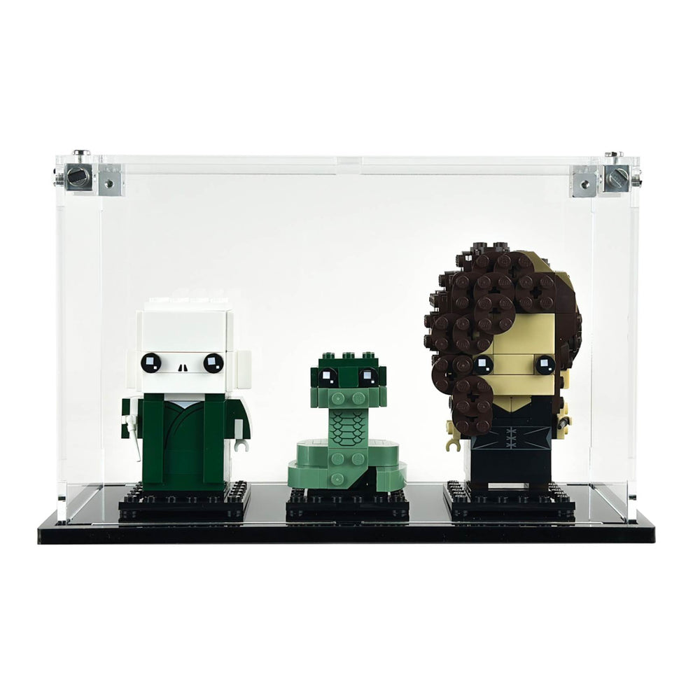 LEGO - Custom Acrylic Display Case for 3 BrickHeadz (5.5h x 8.5w x 3.4d) by Display Geek Flying Box 3mm thick dust and dirt protection