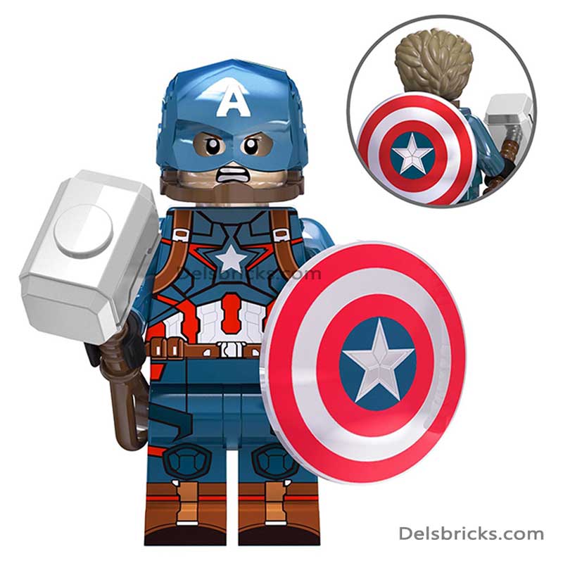 Captain America (Marvel Avengers) - Custom Building Blocks Mini Figures Compatible with LEGO