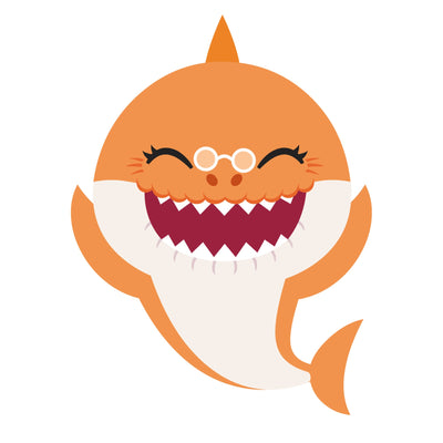 Grandma Shark - Baby Shark - RealBig Collection - Official Nickelodeon - Reusable Vinyl Wall Decals