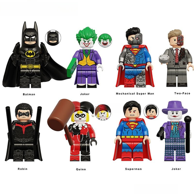Set of 8 (DC Comics) - Custom Building Blocks Mini Figures Compatible ...