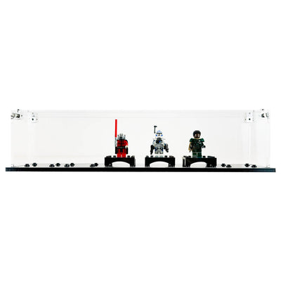 LEGO Minifigures - 3mm thick Custom Acrylic Display Case for 6 x Minifigure Star Wars 25th Anniversary (3.5h x 15.3w x 2.5d)