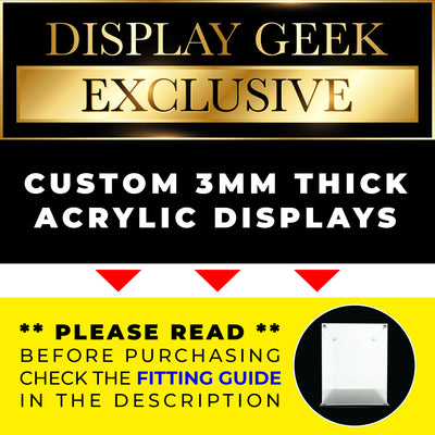 NECA RAPHAEL IN DISGUISE 1:4 SCALE - 3mm thick Custom Acrylic Display Case for NECA Grails (Fits 18h x 11.125w x 7.6875d) by Display Geek Flying Box 3mm thick dust and dirt protection