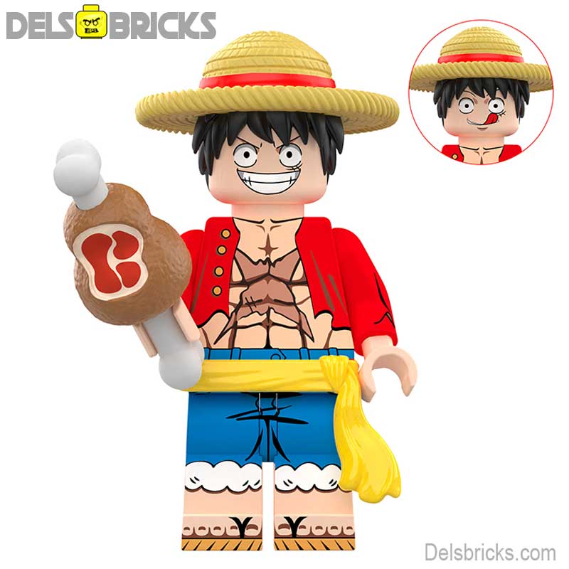 Monkey D Luffy (One Piece) - Custom Building Blocks Mini Figures Compatible with LEGO