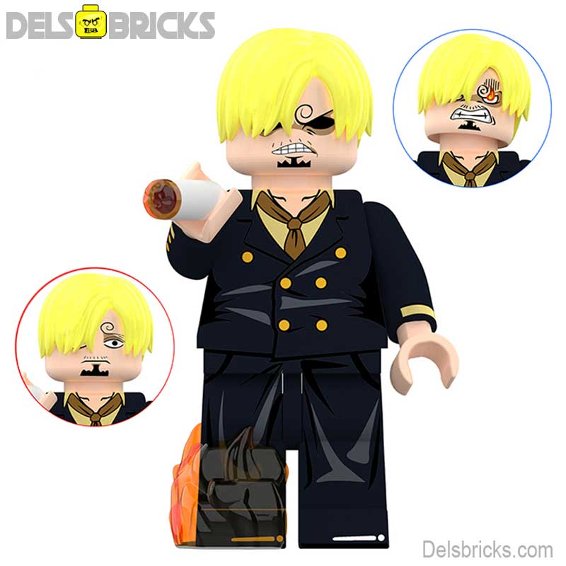 Sanji Black Suit (One Piece) - Custom Building Blocks Mini Figures Compatible with LEGO