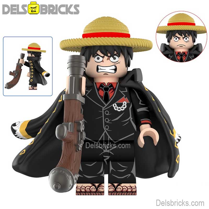 Monkey D Luffy Suit & Tie (One Piece) - Custom Building Blocks Mini Figures Compatible with LEGO