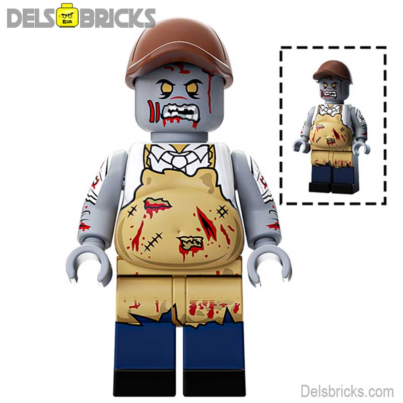 Zombie with Big Belly (Horror) - Custom Building Blocks Mini Figures Compatible with LEGO