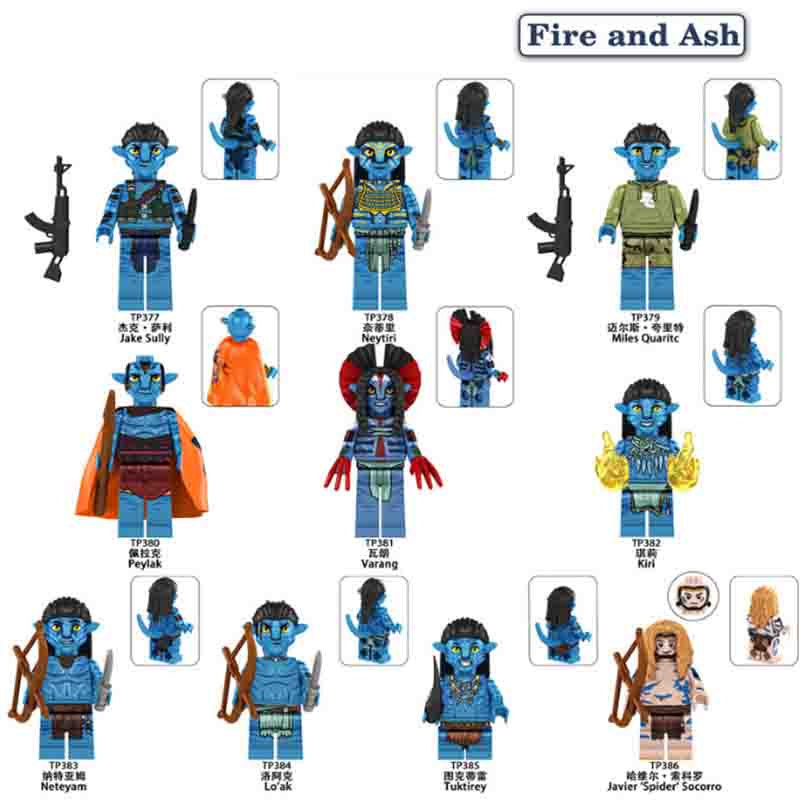 Set of 10 - Avatar Fire & Ash (Avatar) - Custom Building Blocks Mini F ...