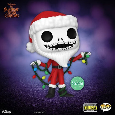 Funko Pop! 1383  - Nightmare Before Christmas 30th Anniversary Santa Jack Scented Vinyl Figure - Entertainment Earth Exclusive