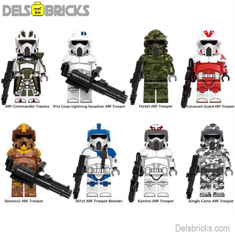 Set of 8 - ARF Clone Troopers (Star Wars) - Custom Building Blocks Mini Figures Compatible with LEGO