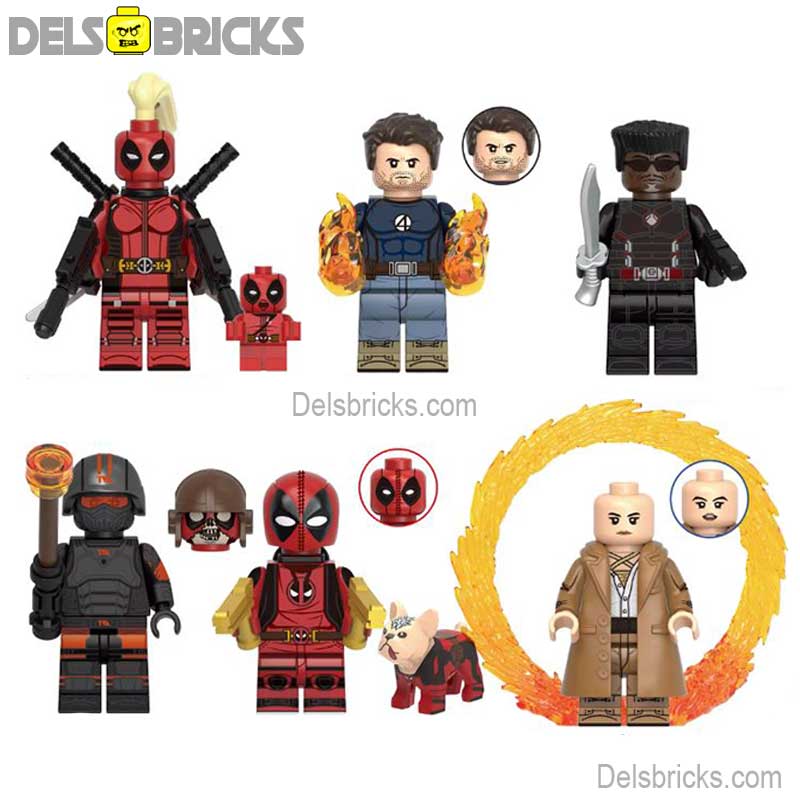 Set of 6 (Marvel Deadpool & Wolverine Movie) - Custom Building Blocks Mini Figures Compatible with LEGO