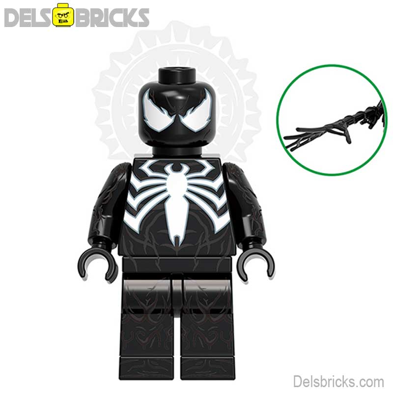 Spider-Man Black Symbiotic Suit (Marvel Spider-Man) - Custom Building Blocks Mini Figures Compatible with LEGO