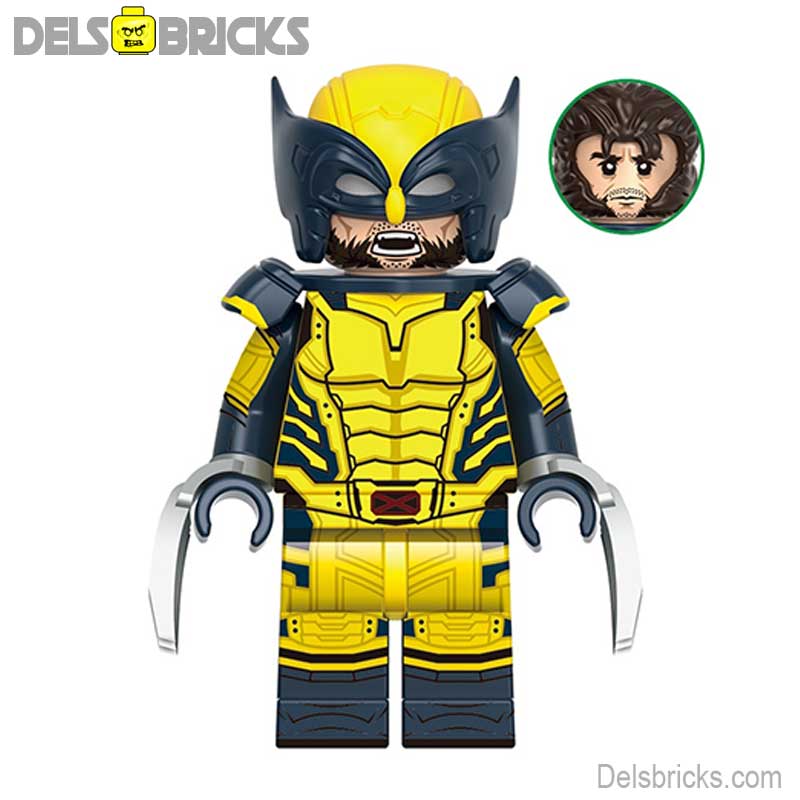 Wolverine Yellow & Blue Suit X-Men (Marvel Deadpool & Wolverine Movie) - Custom Building Blocks Mini Figures Compatible with LEGO