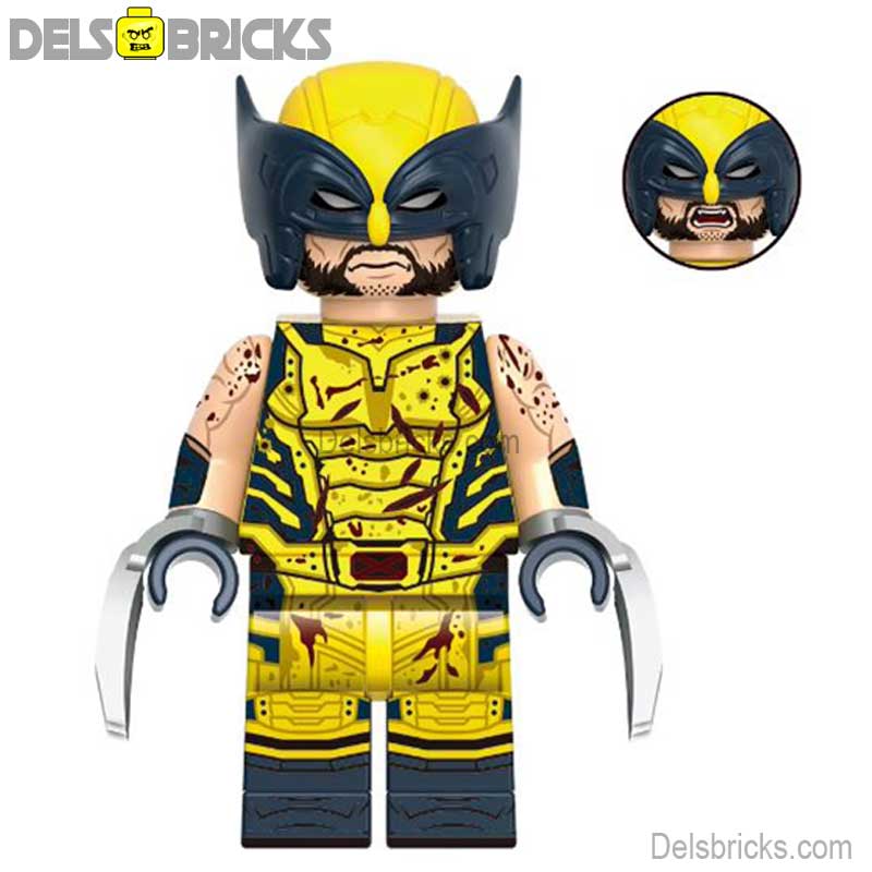 Wolverine Battle Damage (Marvel Deadpool & Wolverine Movie) - Custom Building Blocks Mini Figures Compatible with LEGO