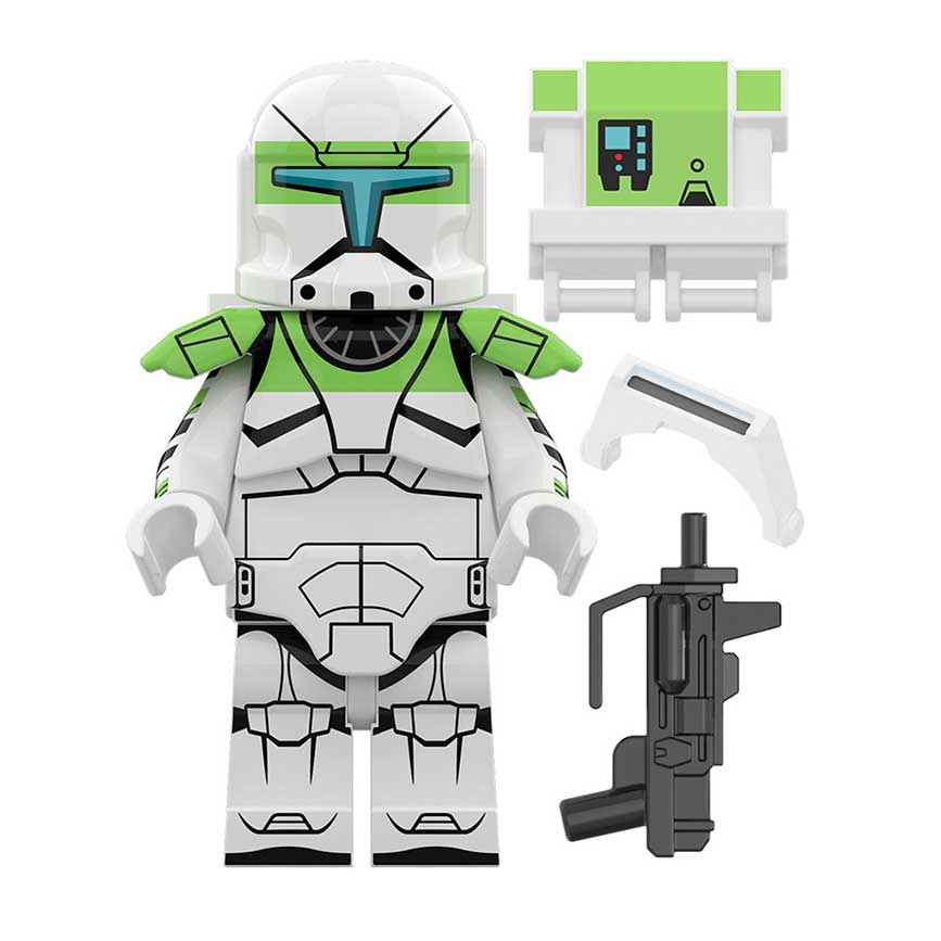 Green Commando Clone Trooper (Star Wars) - Custom Building Blocks Mini Figures Compatible with LEGO