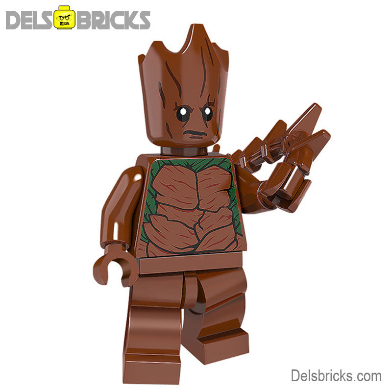 Groot (Marvel Guardians of the Galaxy) - Custom Building Blocks Mini Figures Compatible with LEGO