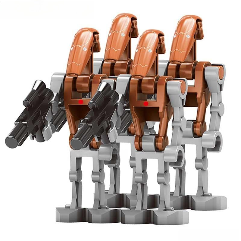 Set of 4 - Heavy Battle Droids (Star Wars) - Custom Building Blocks Mi ...
