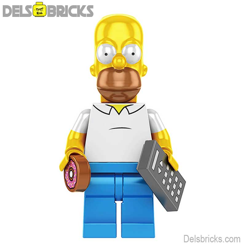 Homer Simpson (The Simpsons) - Custom Building Blocks Mini Figures Compatible with LEGO