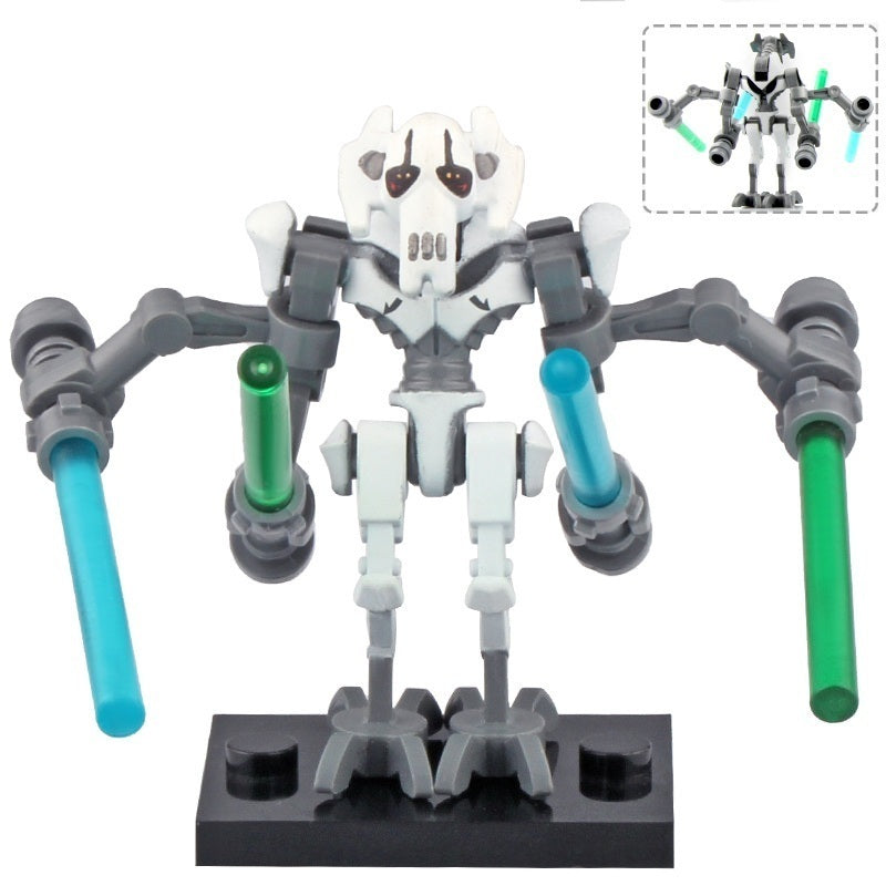 General Grievous Gray (Star Wars) - Custom Building Blocks Mini Figures Compatible with LEGO