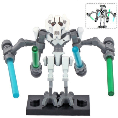 General Grievous Gray (Star Wars) - Custom Building Blocks Mini Figures Compatible with LEGO