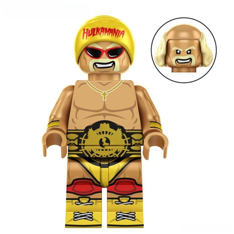 Hulk Hogan (WWE) - Custom Building Blocks Mini Figures Compatible with ...