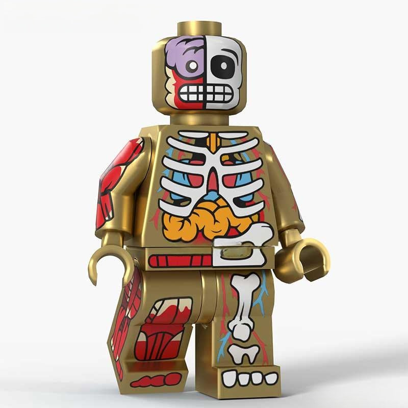 Human Body Guy Gold (Visible Anatomy) - Custom Building Blocks Mini Fi ...