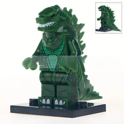 Godzilla Green (Godzilla) - Custom Building Blocks Mini Figures Compatible with LEGO