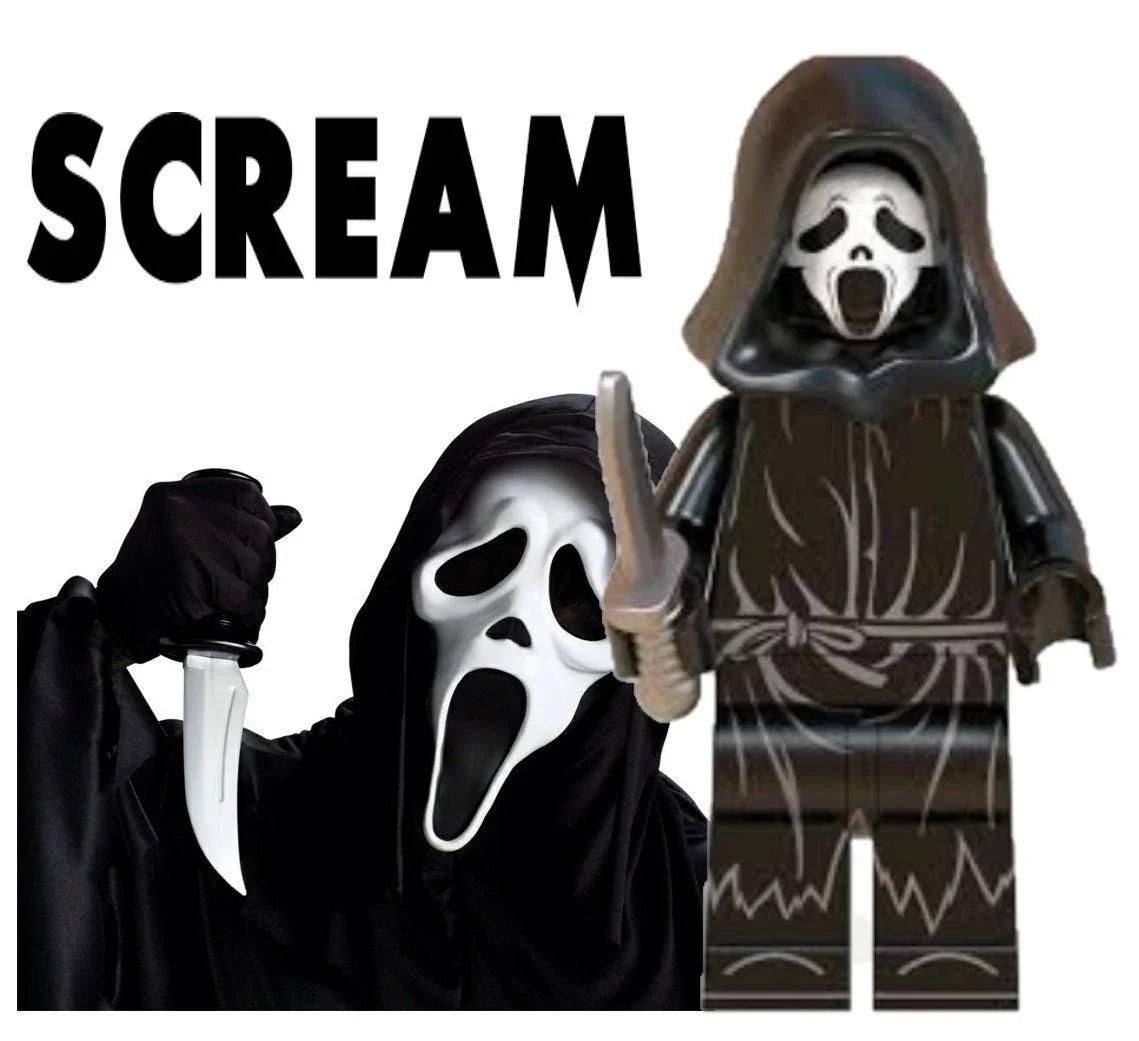 Ghostface (Scream) - Custom Building Blocks Mini Figures Compatible with LEGO