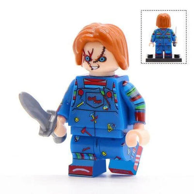 Chucky Dark Blue (Child's Play) - Custom Building Blocks Mini Figures Compatible with LEGO