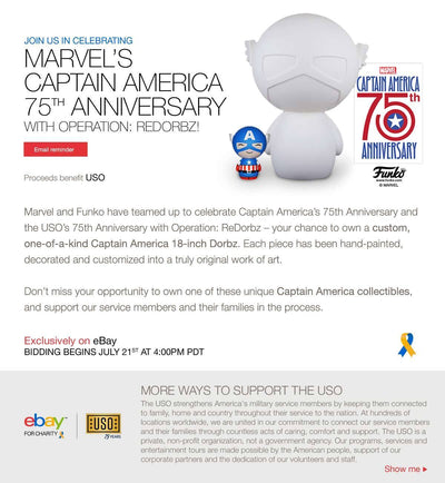 Dorbz: CPT America Art Proto (18-Inch)