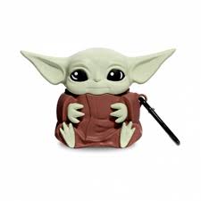 Airpod Case Mandalorian Baby Yoda Grogu Silicon Bumper Keychain