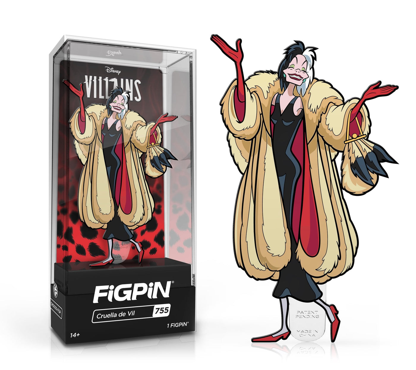 FiGPiN: DISNEY VILLAINS Cruella de Vil #755 [1st Edition: LE2000]