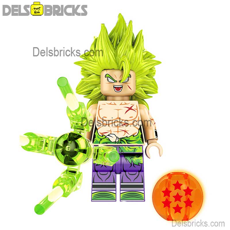 Broly Long Hair (Dragon Ball Z) - Custom Building Blocks Mini Figures Compatible with LEGO