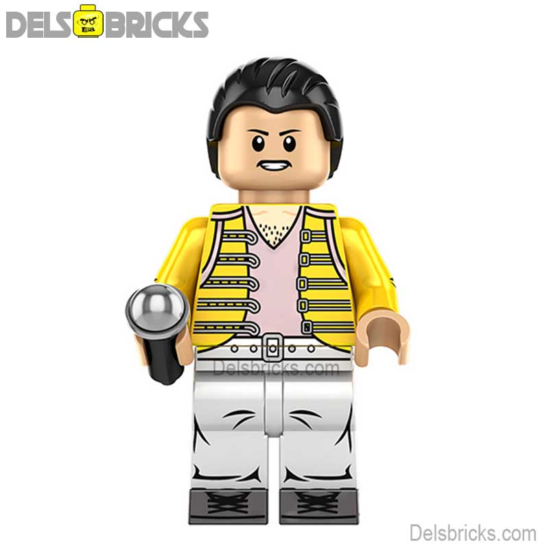 Queen - Freddy Mercury (Music) - Custom Building Blocks Mini Figures Compatible with LEGO