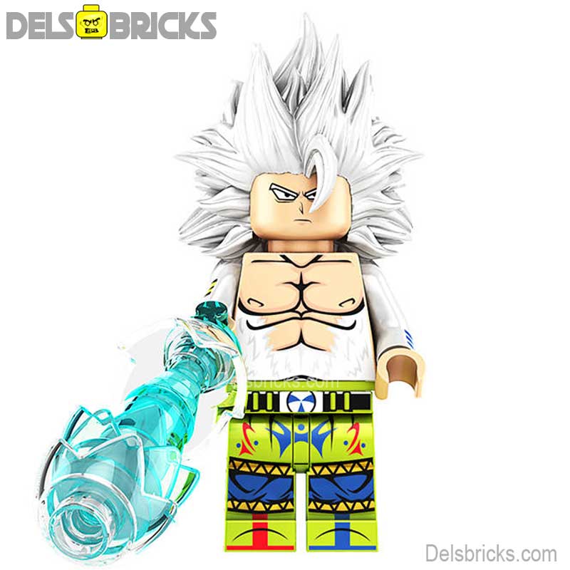 Son Goku Super Saiyan 4 White Hair & Tail (Dragon Ball Z) - Custom Building Blocks Mini Figures Compatible with LEGO