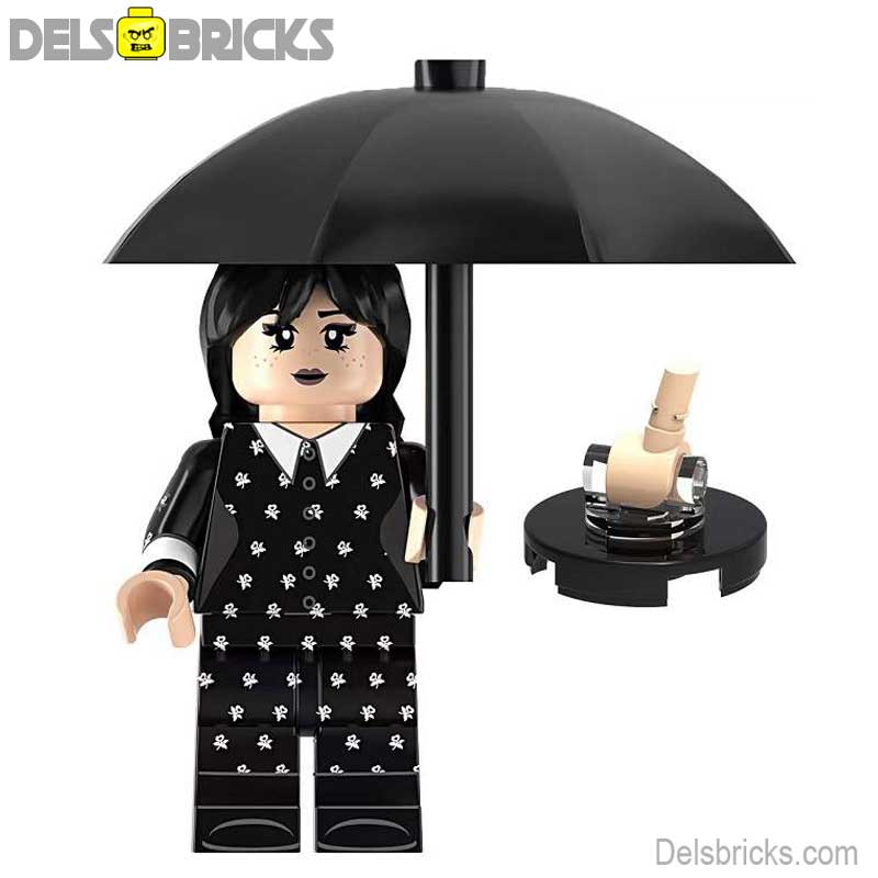 Wednesday Addams in Polkadot Dress (Wednesday) - Custom Building Blocks Mini Figures Compatible with LEGO