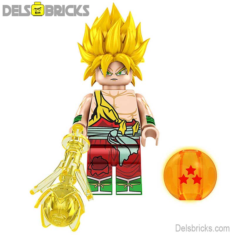 Goku Super Saiyan Yellow Hair (Dragon Ball Z) - Custom Building Blocks Mini Figures Compatible with LEGO