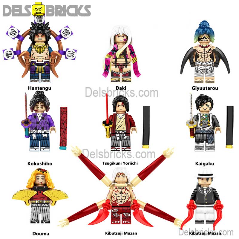 Set of 9 (Demon Slayer) - Custom Building Blocks Mini Figures Compatible with LEGO