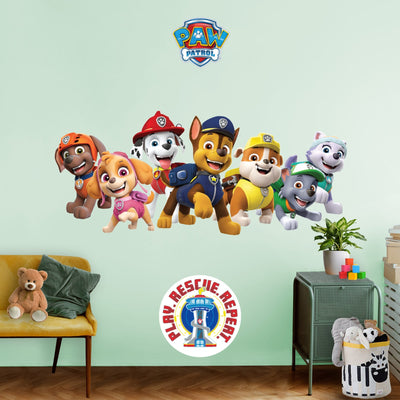 Paw Patrol Group - RealBig Group Die-Cut Icon Collection - Official Nickelodeon - Reusable Vinyl Wall Decals