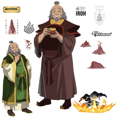 Iroh - Avatar The Last Airbender - RealBig Collection - Official Nickelodeon - Reusable Vinyl Wall Decals