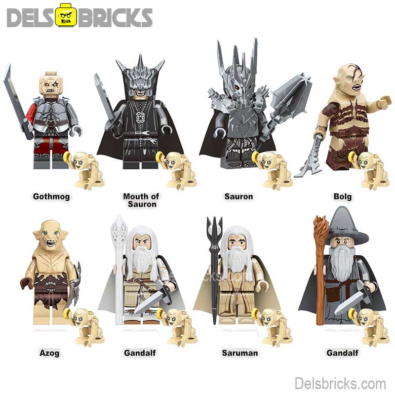 Set of 8 (The Lord of the Rings) - Custom Building Blocks Mini Figures Compatible with LEGO