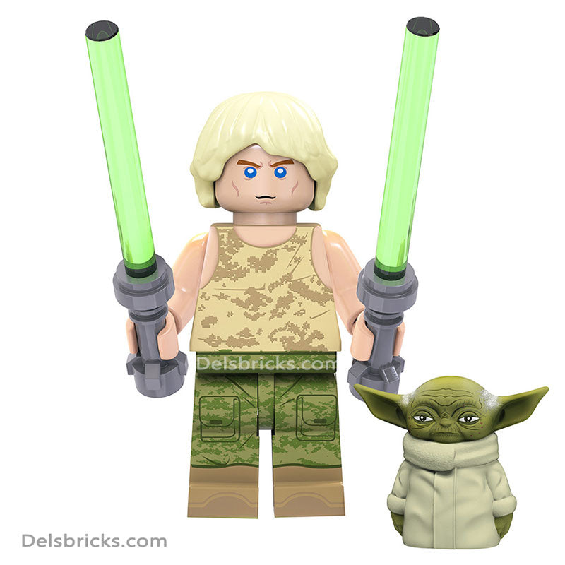 Luke Skywalker & Yoda Empire Strikes Back (Star Wars) - Custom Building Blocks Mini Figures Compatible with LEGO