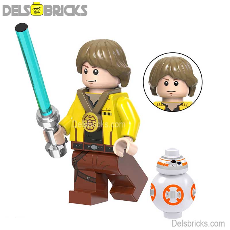 Luke Skywalker with BB8 (Star Wars) - Custom Building Blocks Mini Figures Compatible with LEGO