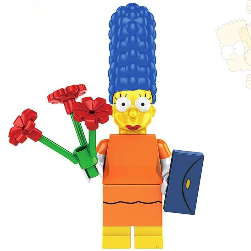 Marge Simpson (The Simpsons) - Custom Building Blocks Mini Figures Com ...